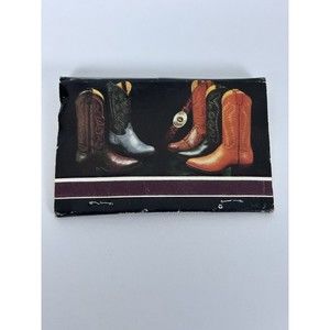 Justin Boots Matchbook Empty Henselmeir’s Saddlery Glenwood Indiana Cowboy